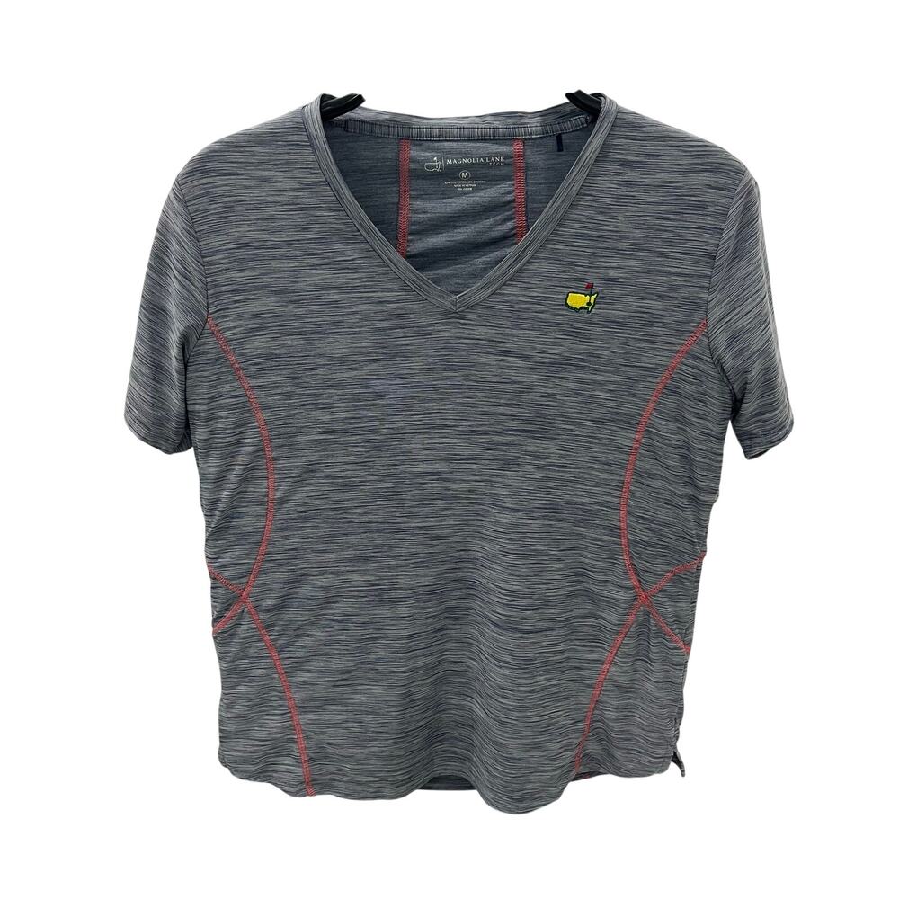Masters Tournament Magnolia Lane Tech Women's MD Gray Space Dye V-Neck T-shirt
